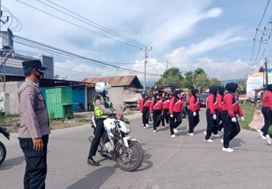 Polsek Biromaru Lakukan Pengamanan Gerak Jalan Santai Dalam Rangka HUT Kabupaten Sigi Ke-14