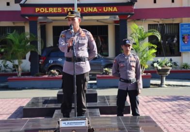 Pimpin Apel Pagi, Kapolres Touna Ajak Anggota Laksanakan Tugas Dengan Baik dan Tingkatkan Disiplin