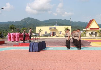 Kapolres Pimpin Upacara Sertijab para Pejabat Dilingkungan Polres Morowali