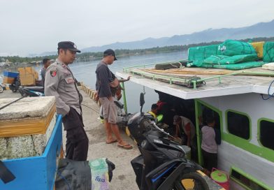 Patroli di Pelabuhan, Polsek Bunta Imbau Nelayan Waspada Cuaca Ekstrem