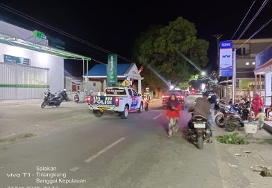 Jaga Kamseltibcar Lantas, Satlantas Polres Bangkep Gelar Patroli Blue Light di Kota Salakan