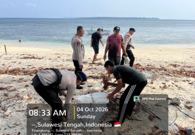 Dukung Gerakan Indonesia ASRI 2026, Satpolairud Polres Bangkep Gelar Aksi Bersih Pantai Tungabe