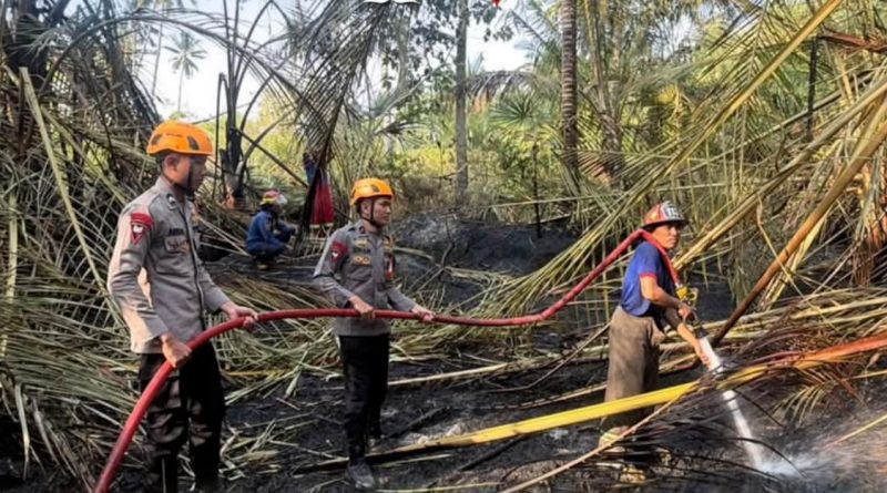 Personel SAR Makosat Brimob Sulteng Gelar Pembasahan Ulang Lahan di Palu Utara