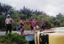 Truk Box Paket Shopee Terjun ke Sungai di Jembatan Manyula, Polsek Kintom ke TKP