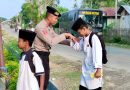 Tanamkan Jiwa Pengabdian, Siswa Bintara SPN Polda Sulteng Peduli Sekolah