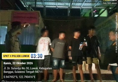 Respons Laporan 110, Polsek Luwuk Bubarkan Pesta Miras Dini Hari