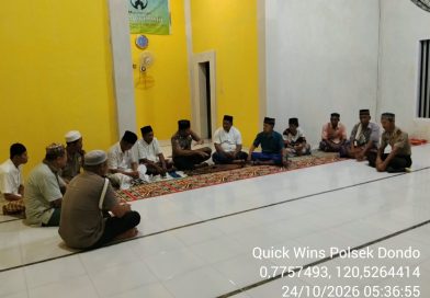 Subuh Keliling di Masjid Situmpang, Kapolsek Dondo Sampaikan Pesan Kamtibmas dan Pencegahan Karhutla